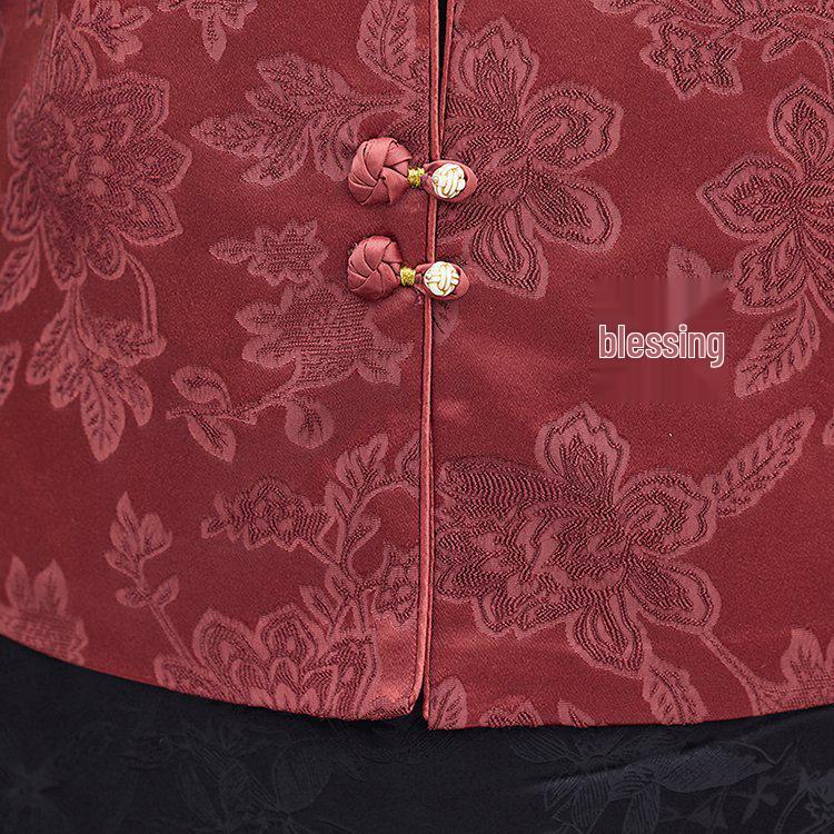 2026 New Chinese Style Spring Vest for Middle-aged and Elderly Women