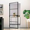 Vidaxl Interior Door, Black, 93X201.5 Cm, Glass and Aluminum