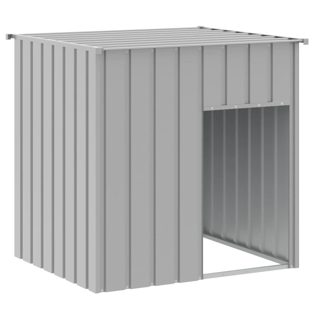 Vidaxl Hundebett Buda, Mit Dach, Grau, 110X103X109 Cm, Stahl