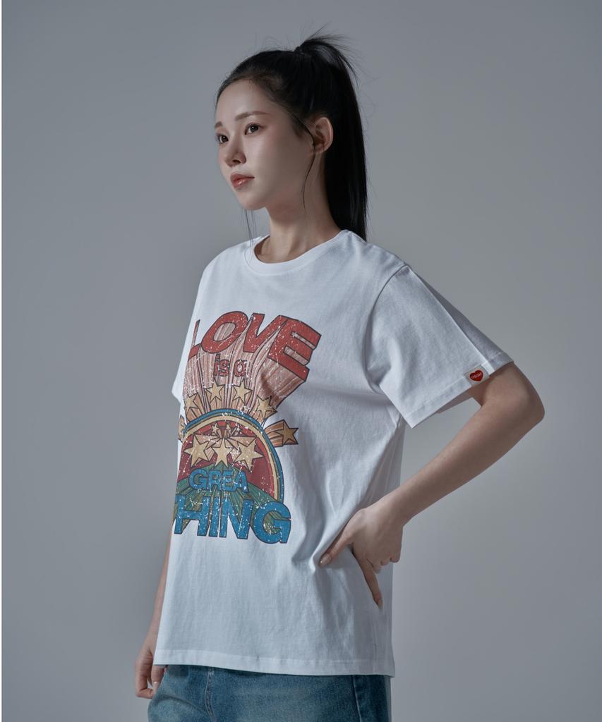 WAARFORWOMAN Wt-73 Love Short Sleeve T-Shirt_White