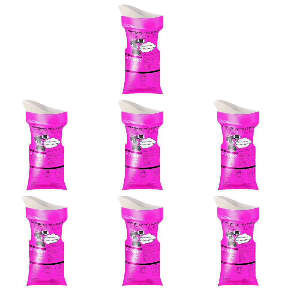 

LF# 700ml Car Urine Bag Portable Disposable Piss Bags for Traffic Jam (Pink)