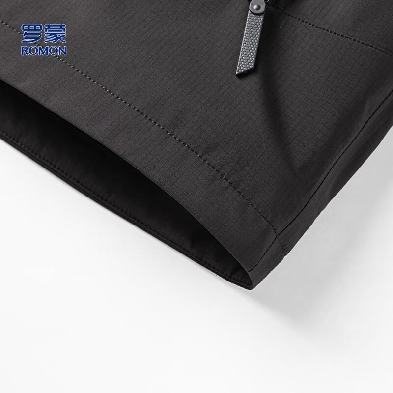 Romon Men's Detachable Hooded Fleece-lined Jacket