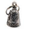 Guardian Bell USA AMGB-161 Wings of Freedom, Biker Amulet, Key Chain, Traffic Safety Bell Amulet, Pewter