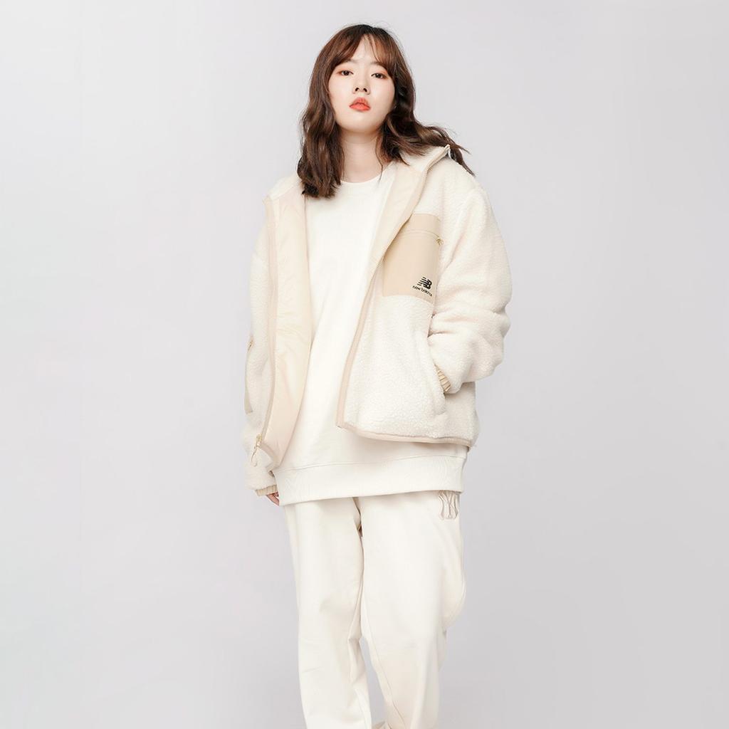 New Balance Velvet Jackets Women's Beige Stand Collar Moderate AWJ13326-MSU