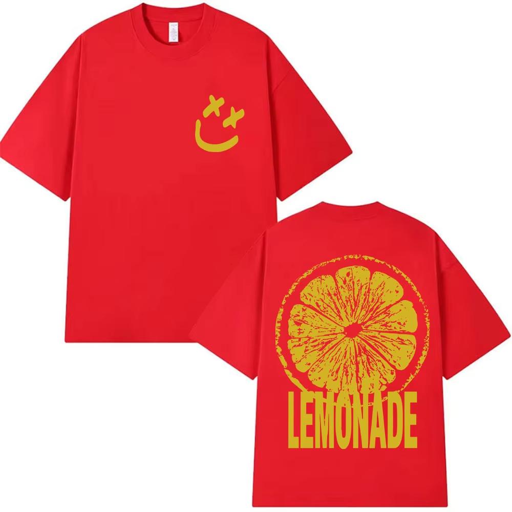 Louis Tomlinson Lemonade Tour Mens and Womens Harajuku Fashion 2026 Spring Summer Pure Cotton Casual Printed Top Unisex
