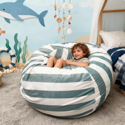 Stuffed Animal Bean Bag Zippered Stuffed Animal Organizer Chair Zippers Toy Organizer Seat For Kids Bedroom Reading Corner