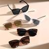 Trendy Cat-Eye Sunglasses with Hollow Legs and Large Square Frame