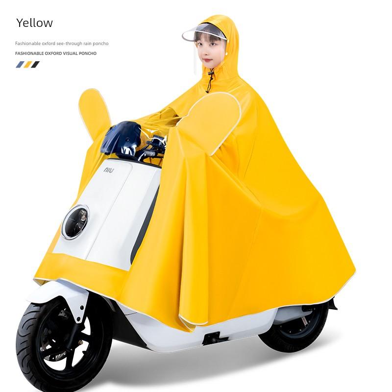 Long Electric Bike Thickened Single Motorcycle Riding Raincoat