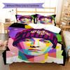 Eminem Pattern Bedding,Quilt Set Quilt Cover Pillowcase Home Birthday Gift(1 * Duvet Cover + 2 * Pillowcase, Without Core)
