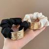 1/2pcs Korean Metal Satin Large Intestine Ring Women Rubber Bands Hair Ties Hair Rope Girls Ponytail Holder Headdress Hair Accessories