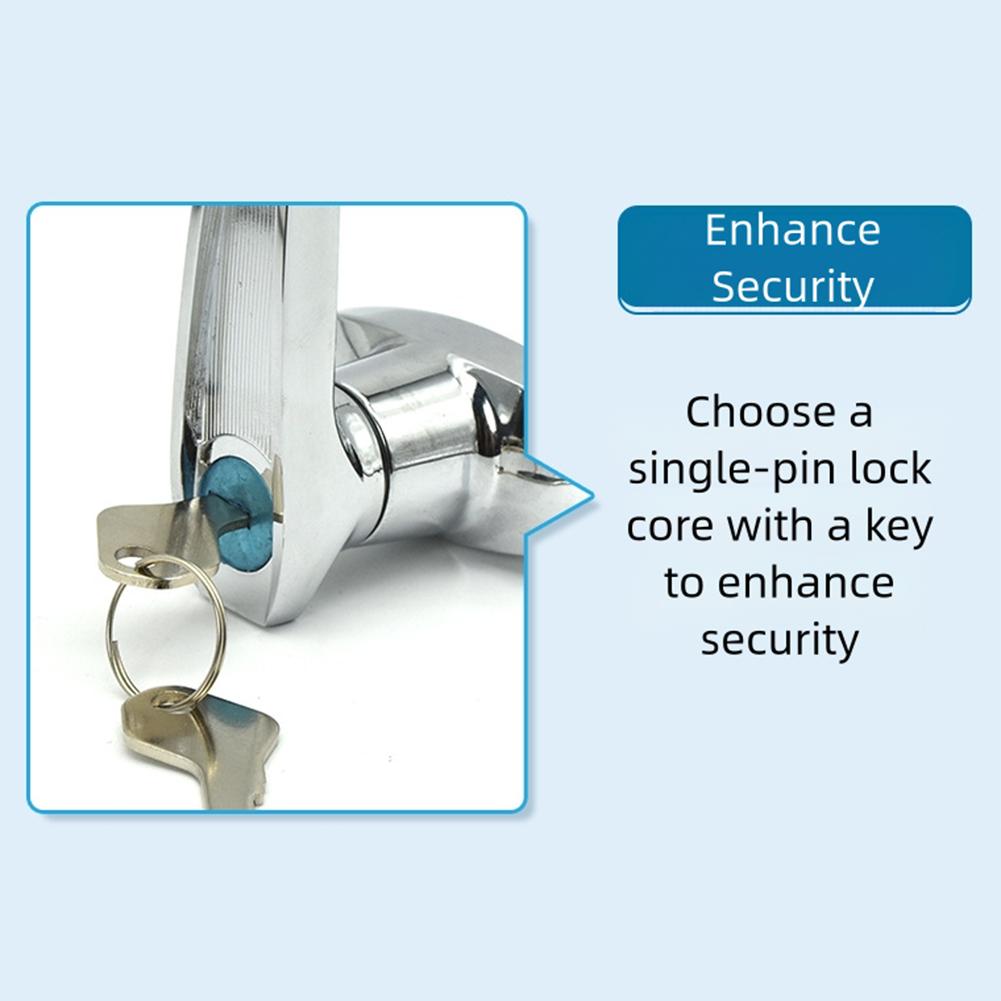 Garage door handle lock replacement zinc alloy silver rainproof cabinet lock with easy installation and secure design