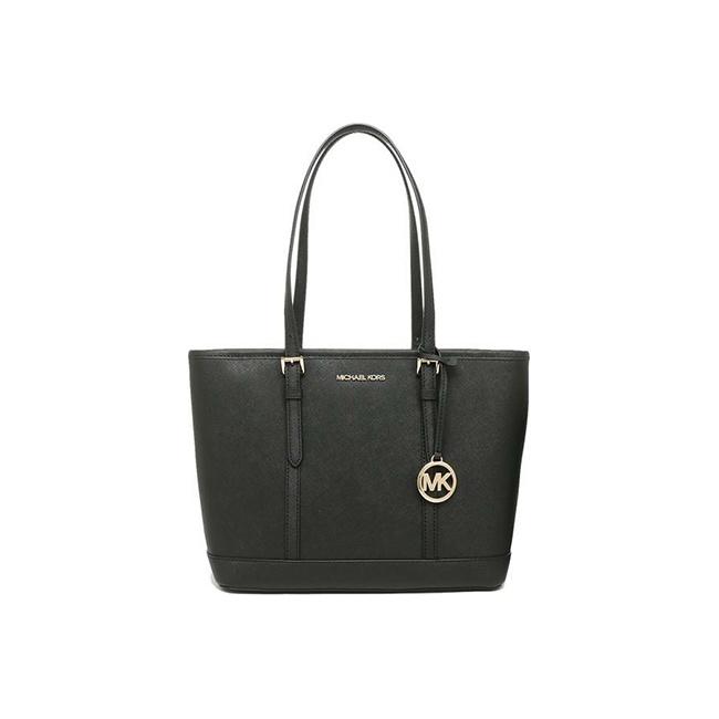 

Michael Kors Mk Jet Set Travel Logo Pendant Solid Commuter Tote Bag Shopping Handbag Crossbody Shoulder Bag Women Tote Black 35S0GTVT1L-BLACK Basic Set (Bag+Dust Bag)