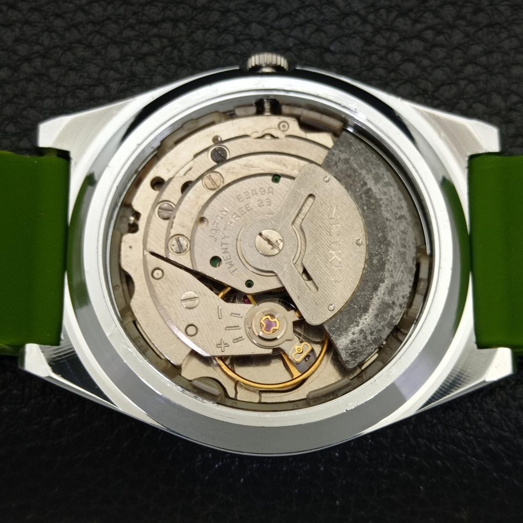 REFURBISHED VINTAGE SEIKO 5 AUTOMATIC JAPAN MENS GREEN DIAL WATCH A435125-2 R122-a435125