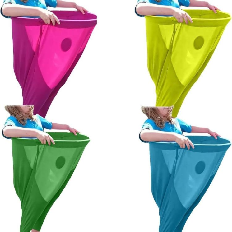 Entertainment Throwing Game Giants Elastic Pants with 4 Balls and Air pumps Outdoor Ball Sensory Tossing Game Toy