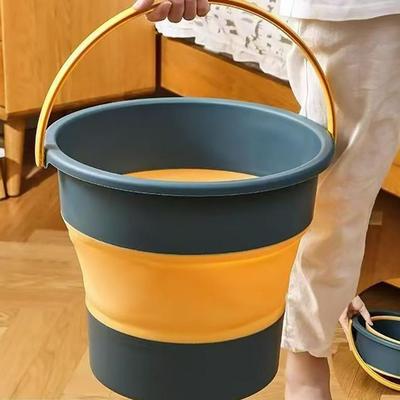 Folding Bucket, Household Car Portable, Outdoor Fishing Bucket, Thickened Compression Bucket, Plastic