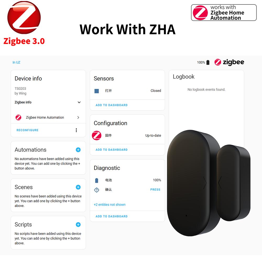 Zigbee 3.0 Contact Sensor Door Sensor Window Sensor Zigbee Hub Required workwith Home Assistant Yandex Alexa ZHA Zigbee2MQTT HA
