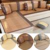 Bamboo Mat Sofa Cushion საზაფხულო Mat Seat Cushion ტყავის დივანის საფარის საფარი ქსოვილი
