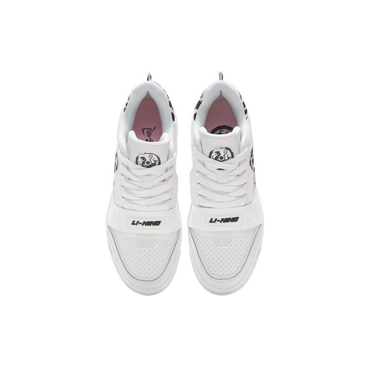 Li Ning Rookie Slip Resistant Abrasion Resistant Low top Vintage Basketball Shoes Women's Ecru ABCS004-4