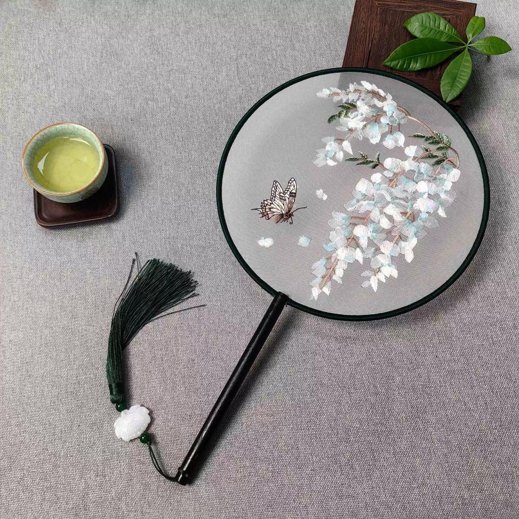 Ancient-Style Fan, Suzhou Double-Sided Embroidery Round Fan, Dance-Specific, Traditional Chinese Style, Hanfu, Qipao, Classical Round Fan, Summer Fan