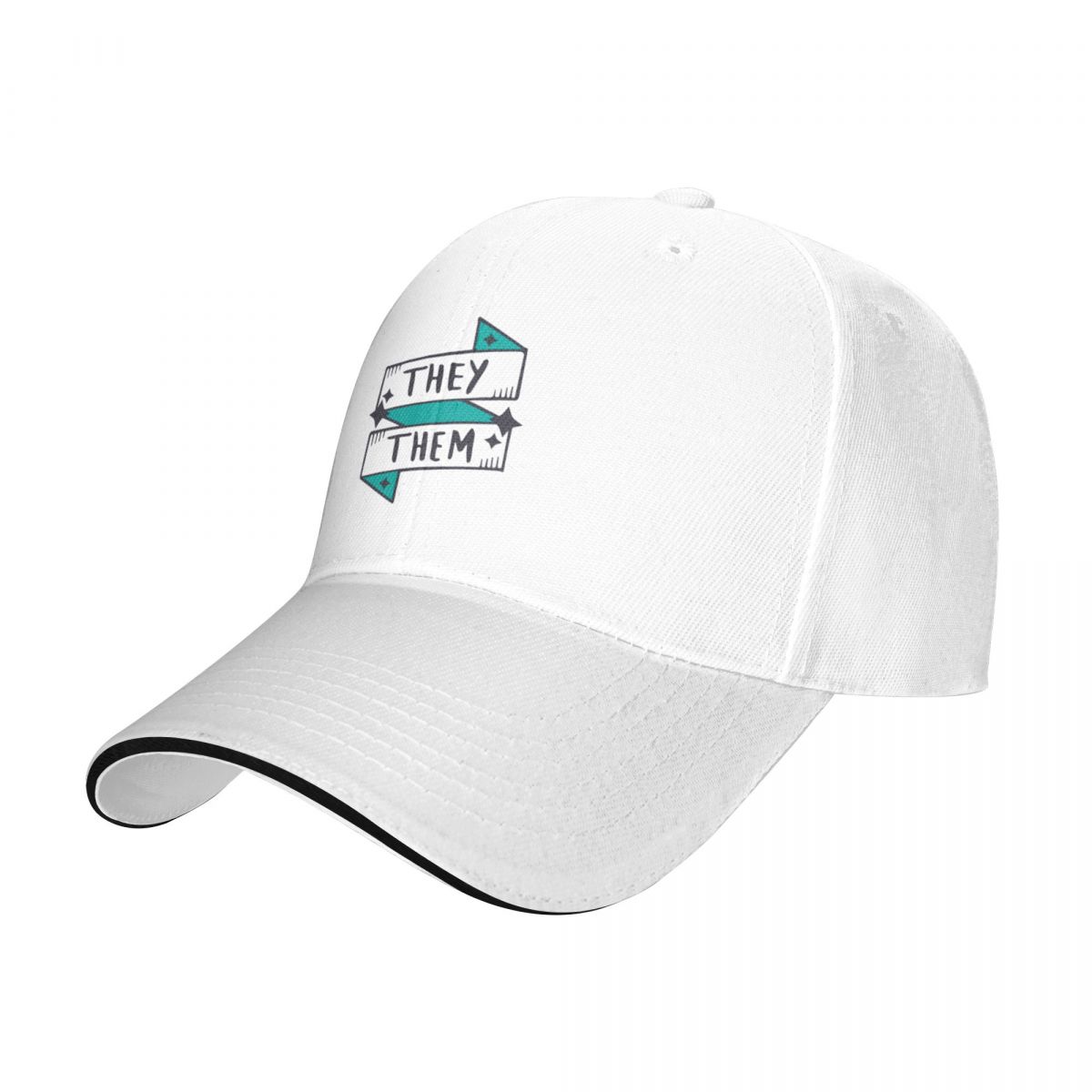 

Они их (Небинарный) Синий / Бирюзовый в желтом Кепка Бейсболка новая в шляпе Рыболовные кепки бейсболка унисекс женская