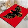 Red Background Black Spread Eagle Print Area Rug, Non Slip Soft Floor Mat Living Room Bedroom Home Decor Carpet