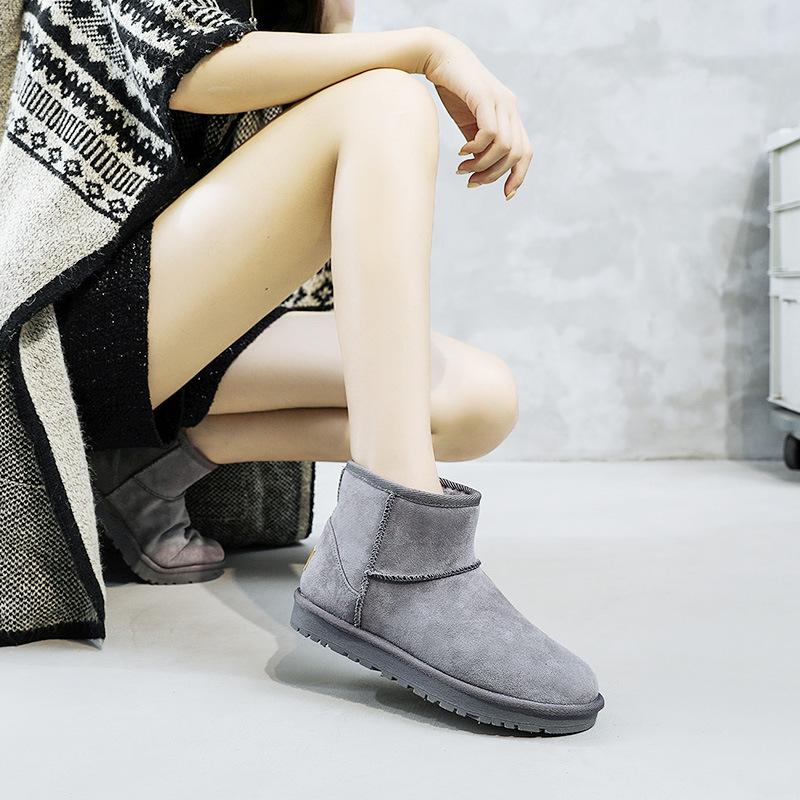 [Customized] RU111 snow boots women's winter velvet bread shoes 2025 new non-slip 5854 snow cotton short boots