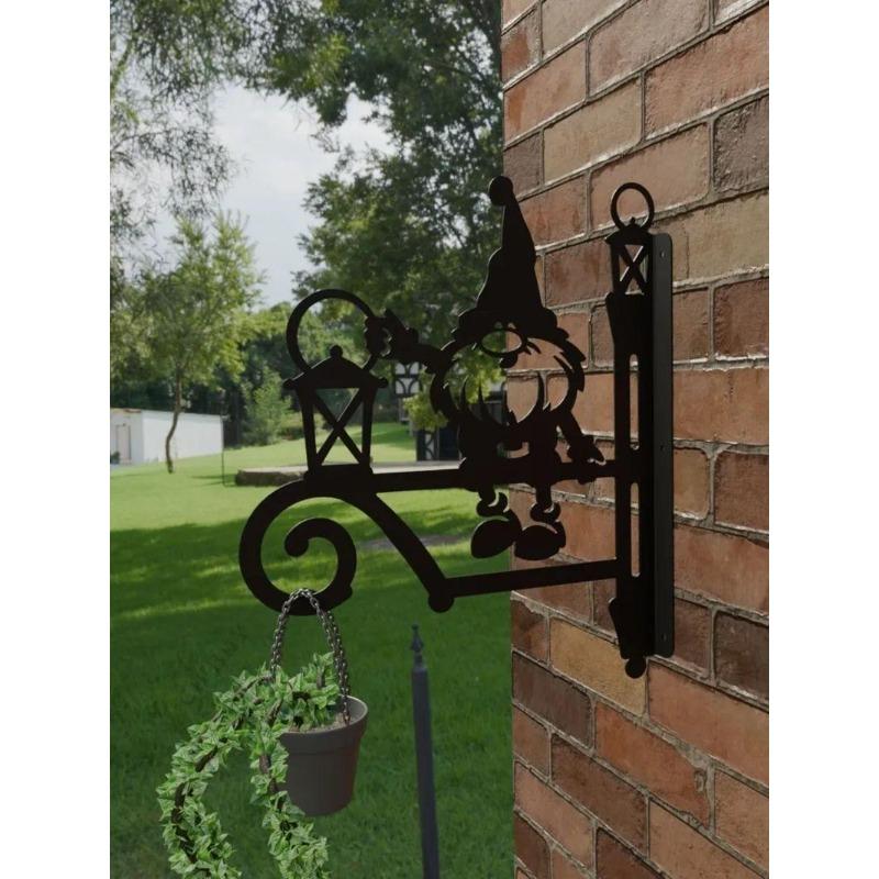 Wrought Iron Wall Bracket Pigeon Planter Flower Pot Holder