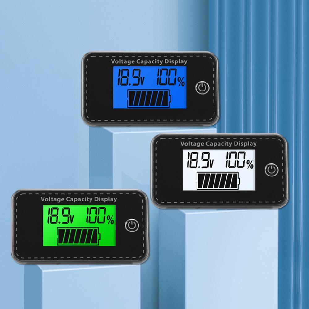LCD Digital Voltmeter Car Battery Power Indicator DC 5-100V Li-Ion/Li-Fe/Battery Universal Vehicle Voltmeter Power Tester