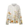 Women's Shirt With Floral Print Buttons, Long Sleeved Casual Regular Shirt Blouses Casual Plus Size Basic Tops