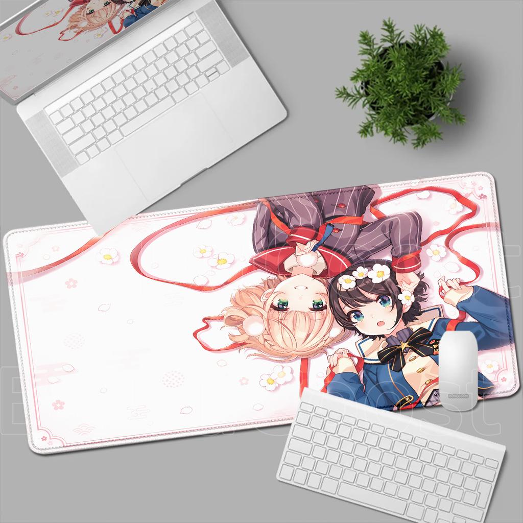 Popular Songs Shukusei Loli Kami Requiem Shigure Kawaii Girl Shigure Ui MousePad HD Non-Slip Rubber Speed Anti-fray Keyboard Mat