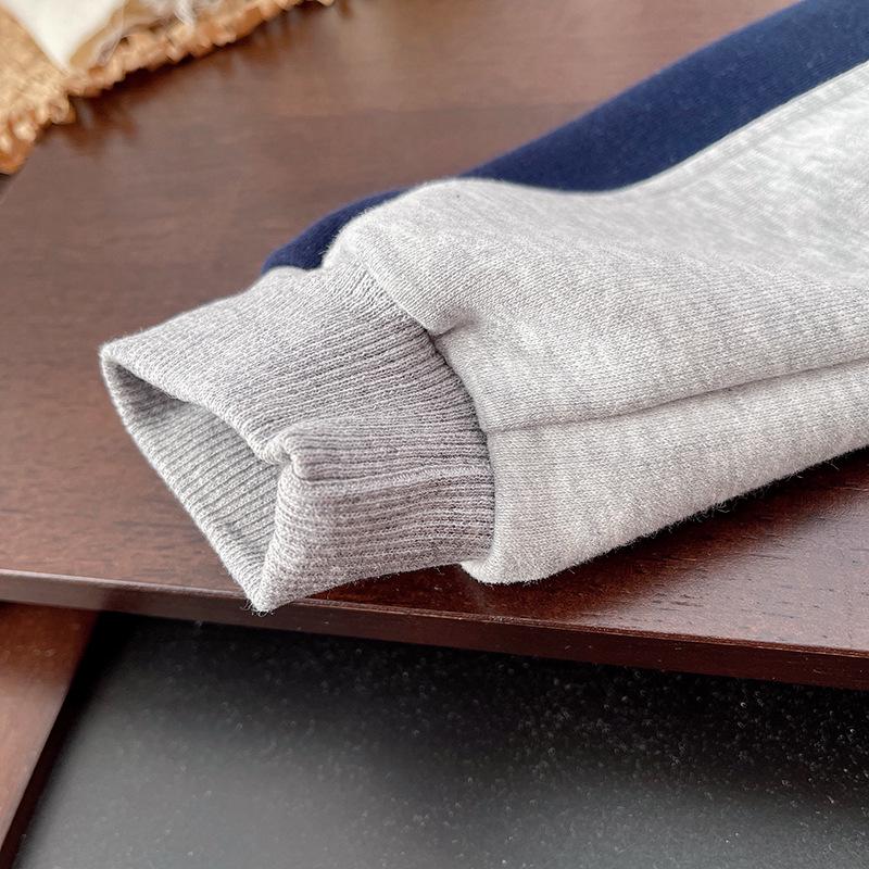 2025 Boys' Spring & Autumn Long-Sleeve Sweatshirt Outfit - Toddler Two-Piece Set