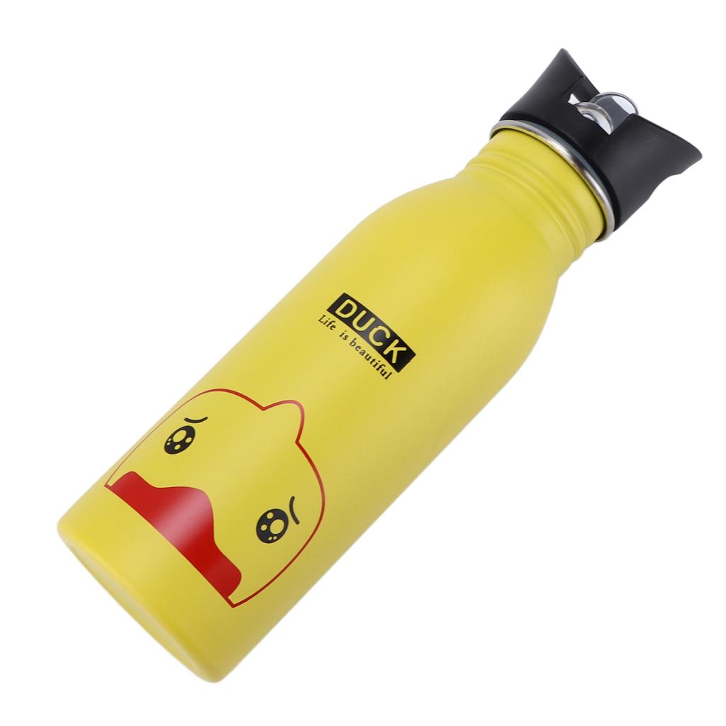 Sport-Wasserflasche aus Edelstahl 500 ml Niedliche vakuumisolierte Wasserflasche mit Saugmund für