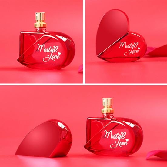 1 Bottle 50ml Love Ladies Perfume Lasting Fragrance Trendy Heart Perfume for Festivals Valentine's Day
