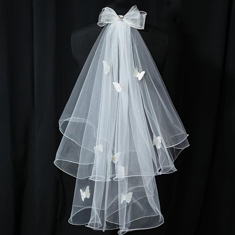 Halloween Veil Bow Hairpin Black 2025 New Holiday Dress Up Photo Props Large Headdress Hair Accessories