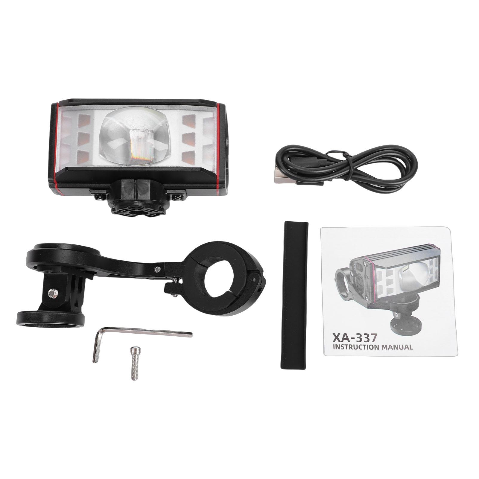 Bike Front Light for Night Riding 1800lm Aluminum Water Proof USB Rechargeable Bike Headlight for Road Cycling Commuting