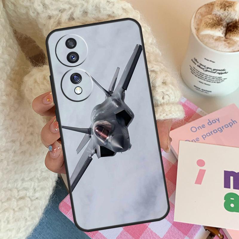 Fighter Planes Case For Honor 90 Lite 70 50 Magic 5 Pro 9X 8X Cover For Honor X8a X9a X7a X6a X7 X8 X9 X9b