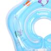 Infant Neck Float Double Air Nozzle PVC Double Air Bag Leakage Proof Infant Swimming Neck Ring for Infant Blue