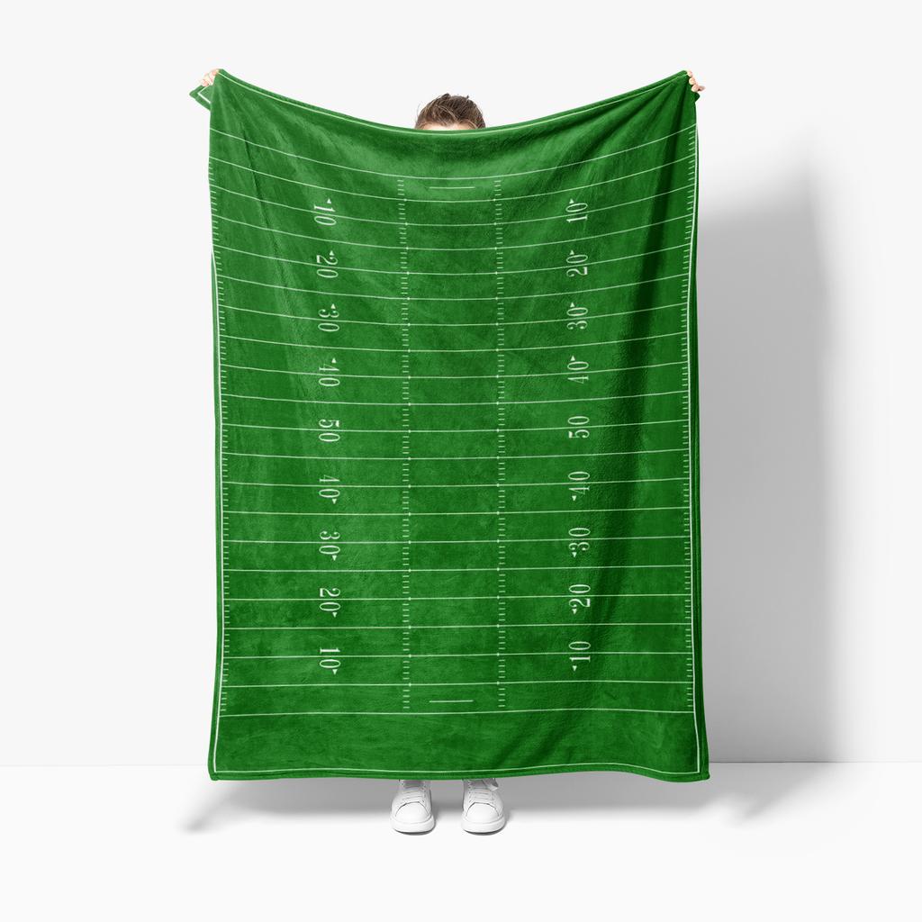 Football Field Soccer Sport Cartoon Soft Blanket,Soft Throw Blanket for Home Bedroom Bed Sofa Travel Cover Child Gift