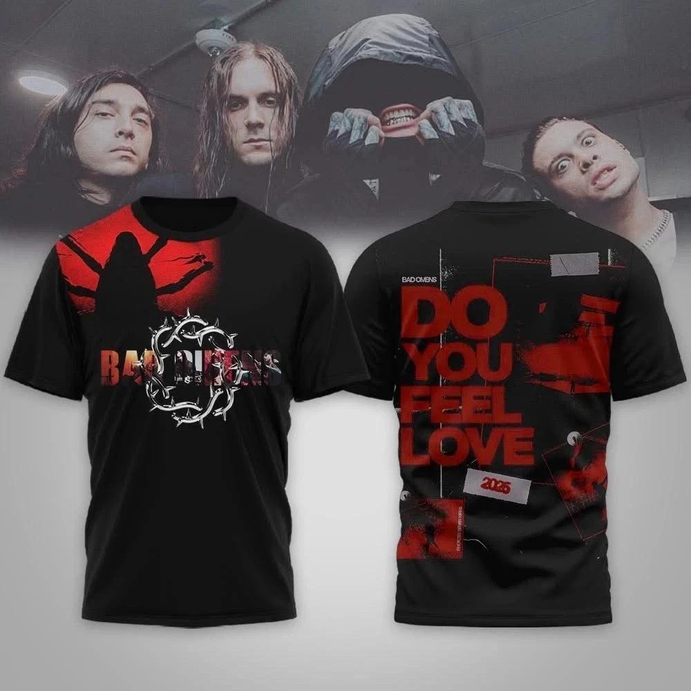 BAD OMENS Do You Feel Love 2026 Metalcore Band Graphic 3D Shirt S-5XL S