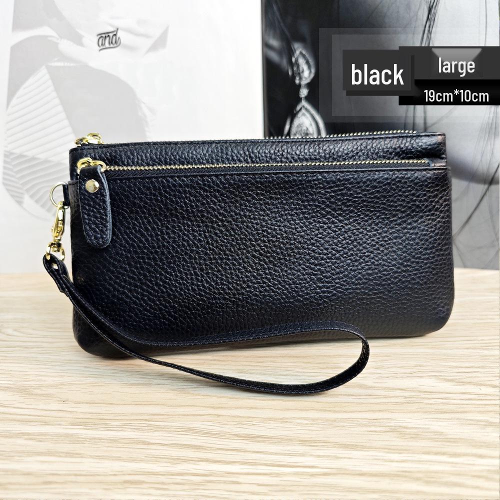 Korean Style Genuine Leather Multi-Functional Women's Wristlet Clutch Wallet