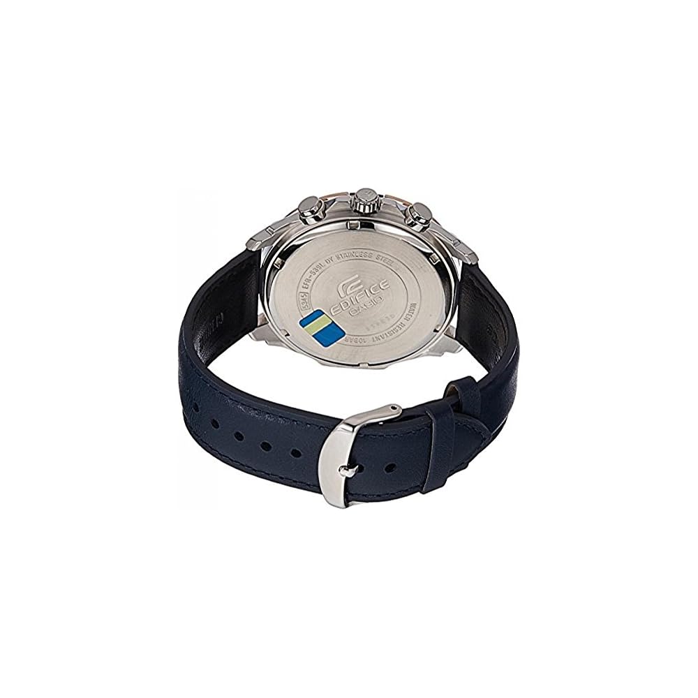 Casio Edifice EFR-539L-7C 100m Water Resistant Chronograph Men's Watch Leather Strap