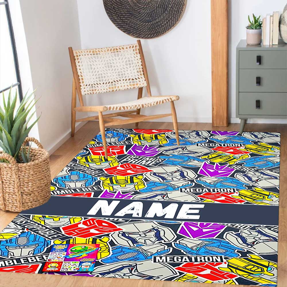 Love Transformers (11) Customize your name rug, office chair cushion, home bedroom living room gift.