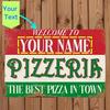 1pc Custom Metal Sign Pizza Shop Decor Personalized Text Wall Art