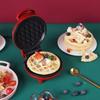Mini Double-Sided Electric Waffle Maker with Temperature Control for Kids