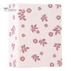 Retro Style Photo Album Mini Printed Fabric Slip-In Album, Portable Floral Print Scrapbook with Transparent Sleeve Pages, Lightweight No Paste Pocket