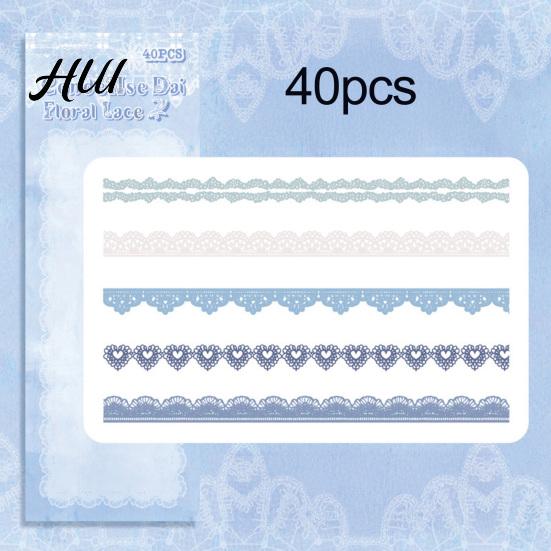 PET Transparent Sticker Lace Scrapbook Stickers, Decorative Stickers for Journal, Hollow Texture Card Making, Planner, Notebook, Photo, Album,
