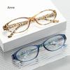 Fashion Women Reading Glasses Flower Print Resin Read Eyeglasses Magnifying Presbyopic Eyewear +1.0~+4.0 Reading Glasses Women