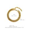 Custom Stainless Steel Fashion Chain Link Bracelets 14k 18k Gold Plated Bracelet & Bangles for Women