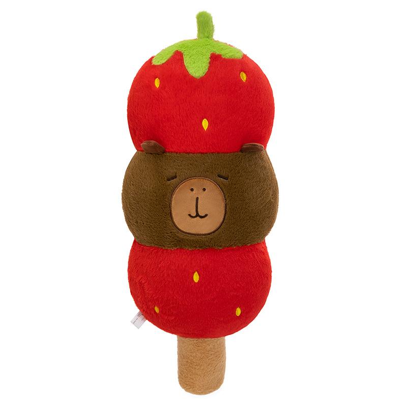 Soft Strawberry Capybara Plush Doll For Children And Bedroom Decoration Gift