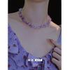 Strictly Selected Irregular Amethyst Gravel Necklace 2025 New Internet Celebrity Simple Temperament Neck Chain Collarbone Chain